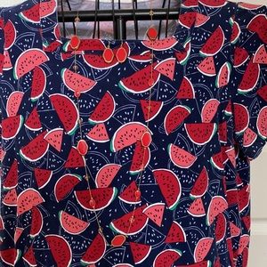 Summer Watermelon Tee Shirt Style Dress